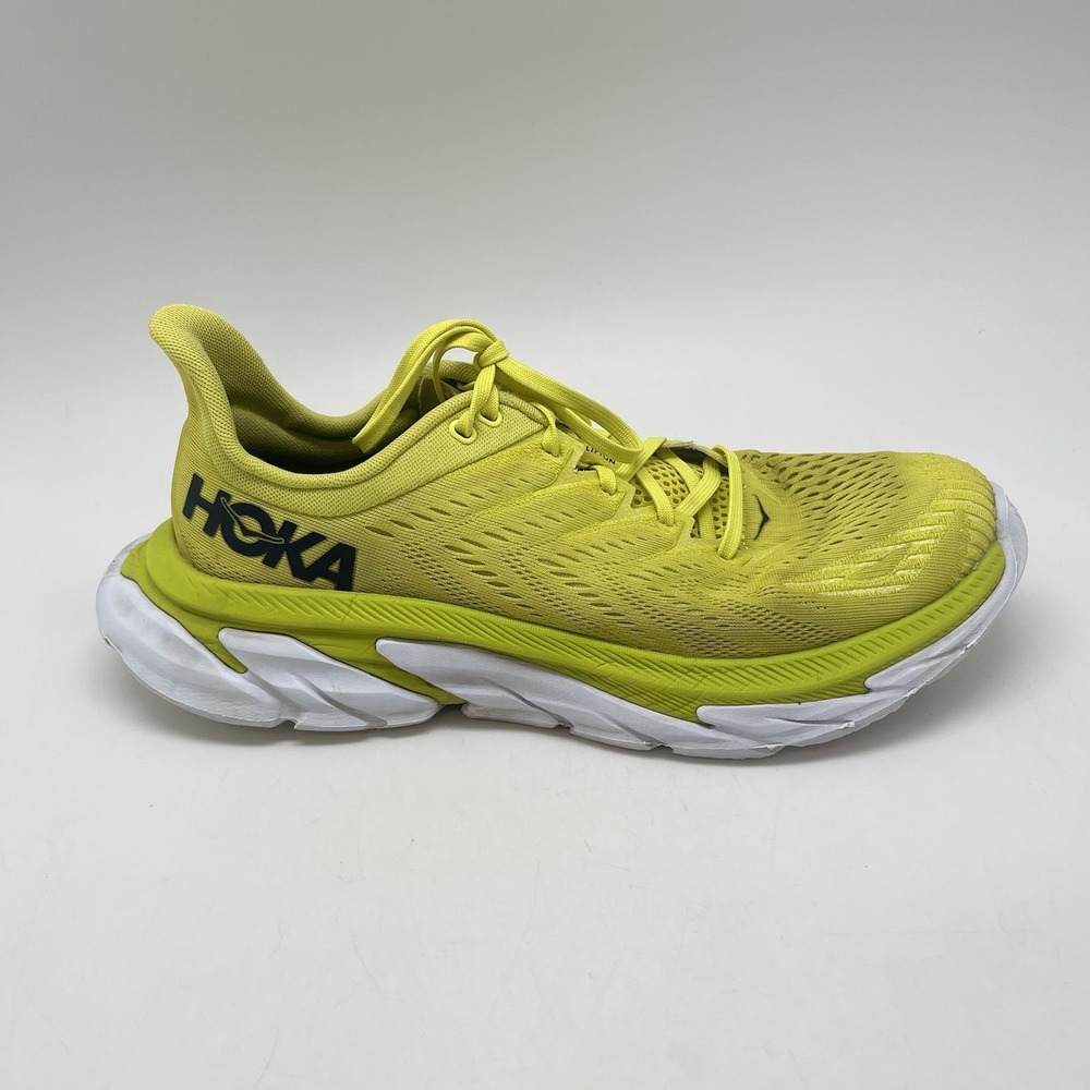 Hoka One One Sneakers Mens 10.5 Clifton‎ Edge 1110510 CSWH Yellow Running Shoes